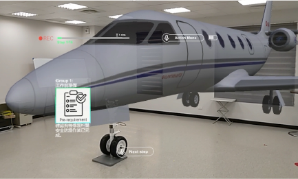 Aircraft maintenance using AR overlay for digital inspection checklists